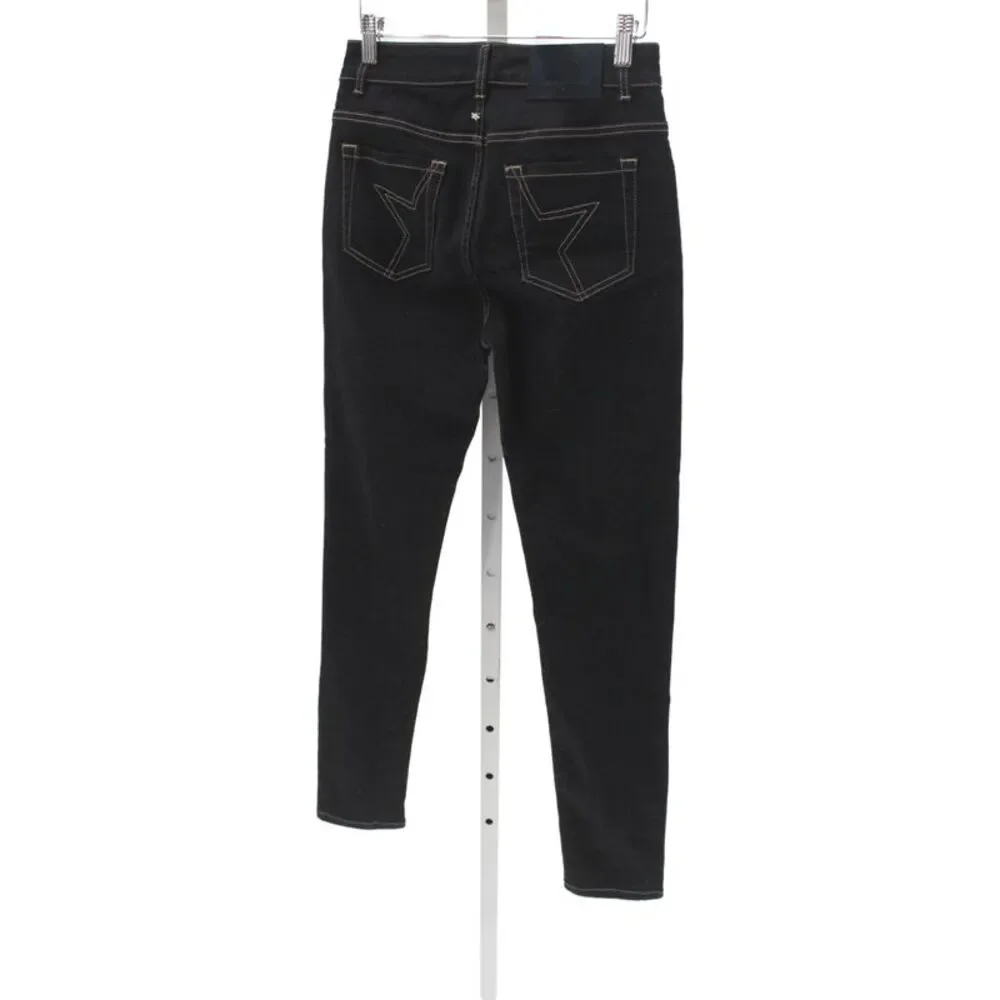 Lorena Antoniazzi Women Skinny Jeans Black Cotton Button Mid Rise Size 4